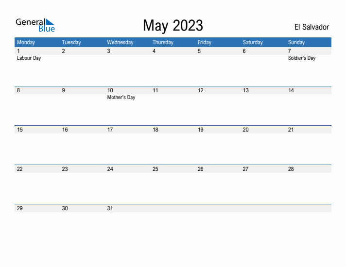 Fillable May 2023 Calendar