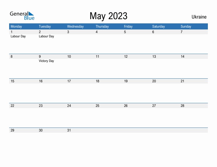 Fillable May 2023 Calendar