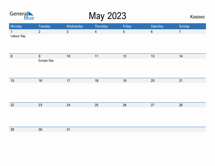 Fillable May 2023 Calendar