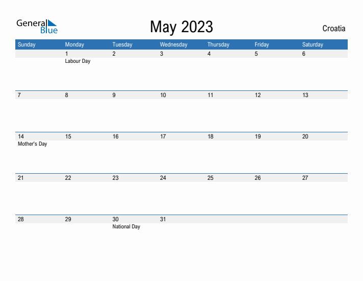 Fillable May 2023 Calendar