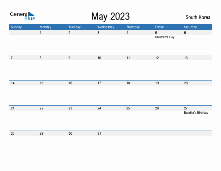 Fillable May 2023 Calendar