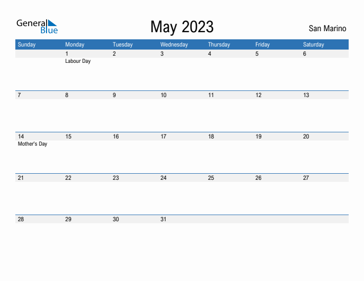 Fillable May 2023 Calendar