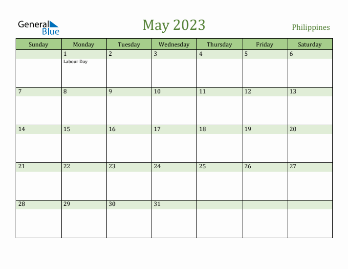 May 2023 Calendar with Philippines Holidays