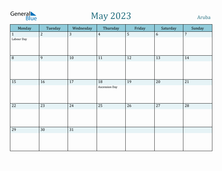 May 2023 Calendar with Holidays