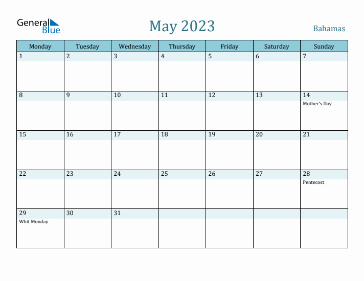 May 2023 Calendar with Holidays