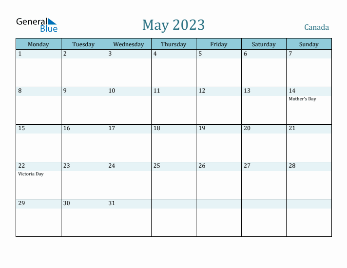 May 2023 Calendar with Holidays