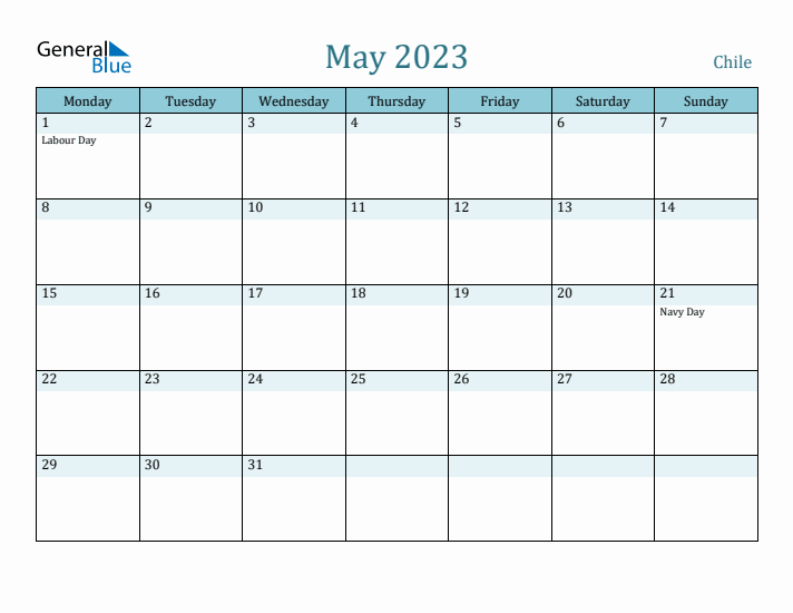 May 2023 Calendar with Holidays