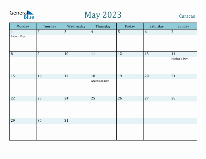 May 2023 Calendar with Holidays