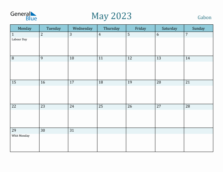 May 2023 Calendar with Holidays