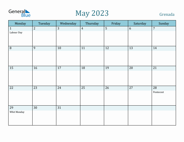 May 2023 Calendar with Holidays