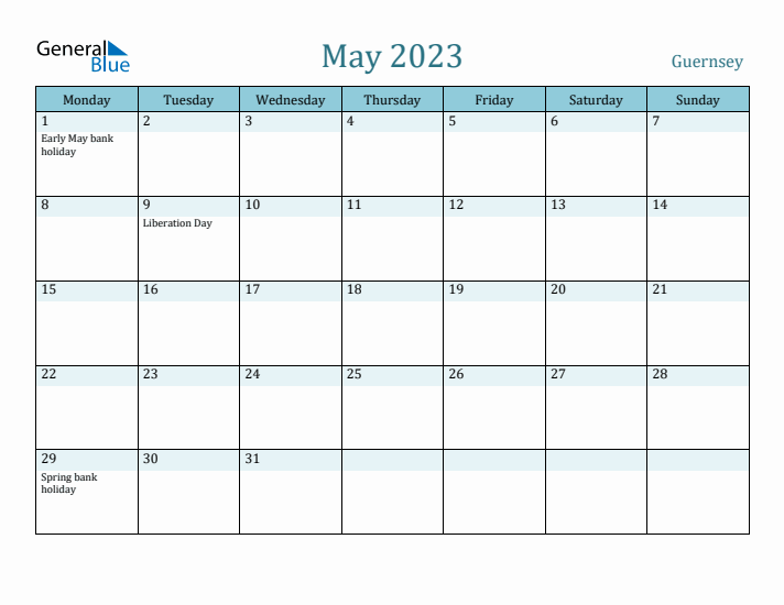 May 2023 Calendar with Holidays