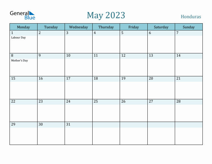 May 2023 Calendar with Holidays