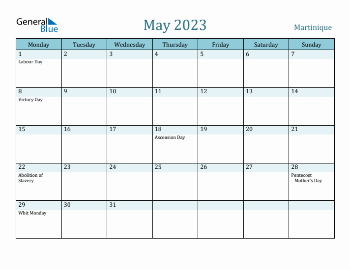 May 2023 Calendar with Holidays