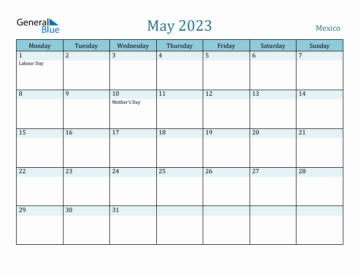 May 2023 Calendar with Holidays