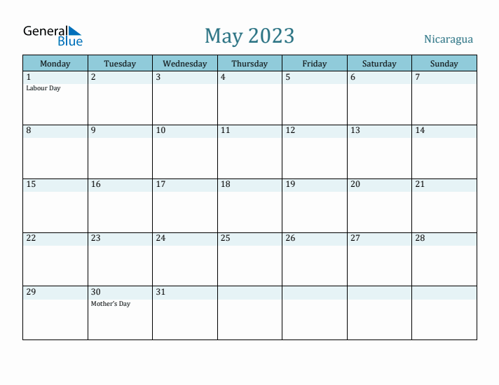 May 2023 Calendar with Holidays