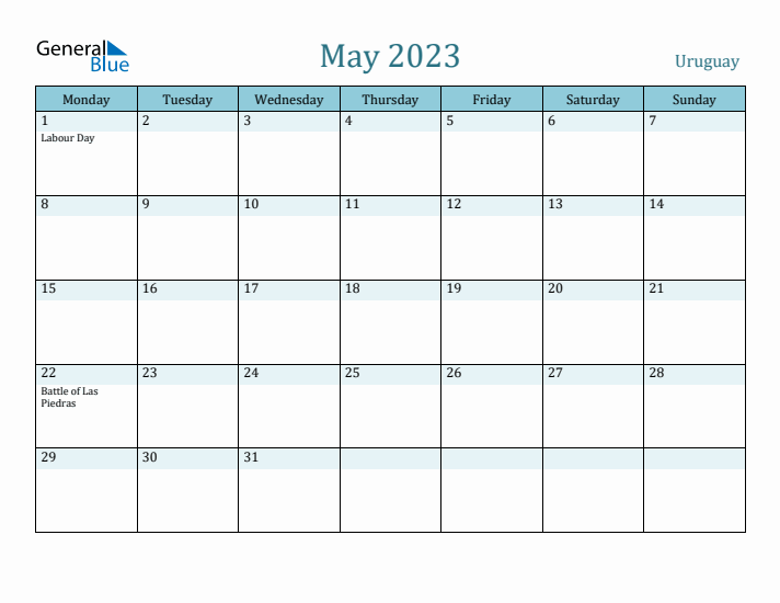 May 2023 Calendar with Holidays