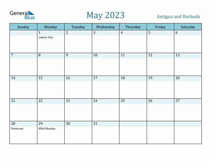 May 2023 Calendar with Holidays