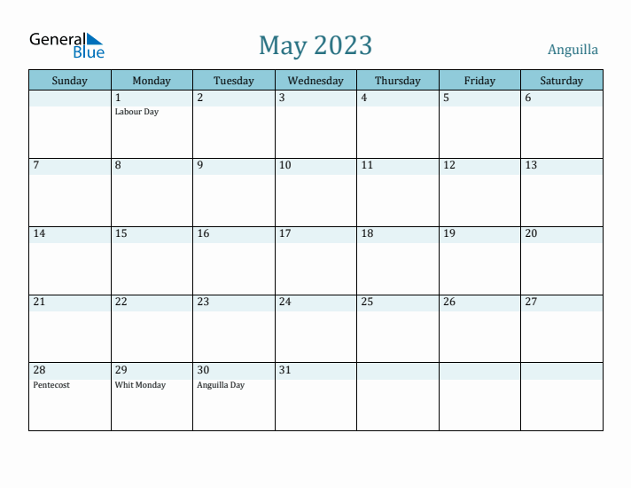 May 2023 Calendar with Holidays