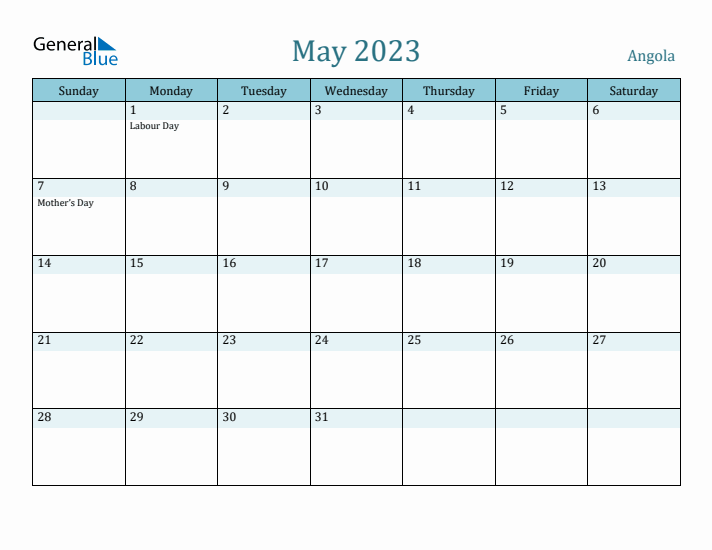 May 2023 Calendar with Holidays