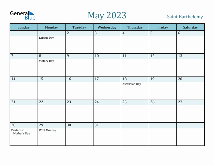 May 2023 Calendar with Holidays