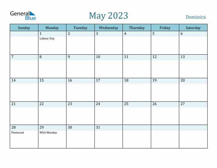 May 2023 Calendar with Holidays