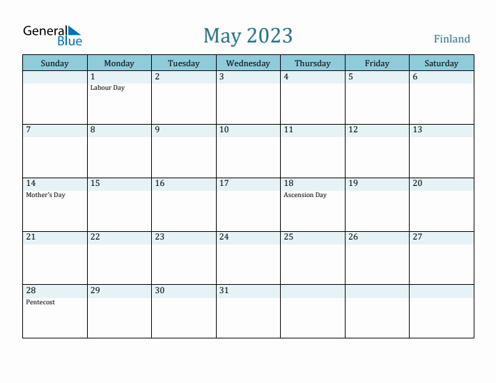 May 2023 Calendar with Holidays