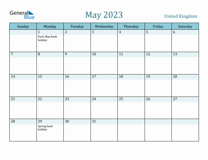 May 2023 Calendar with Holidays