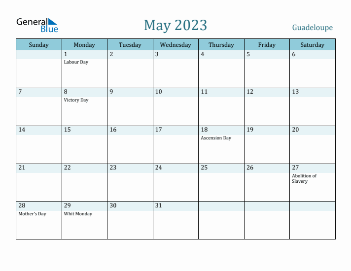 May 2023 Calendar with Holidays