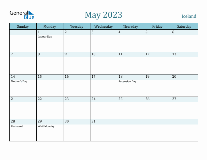 May 2023 Calendar with Holidays