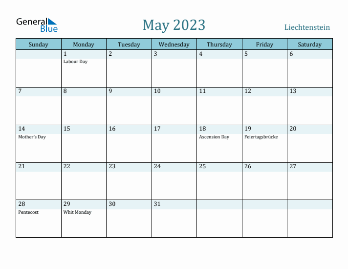 May 2023 Calendar with Holidays