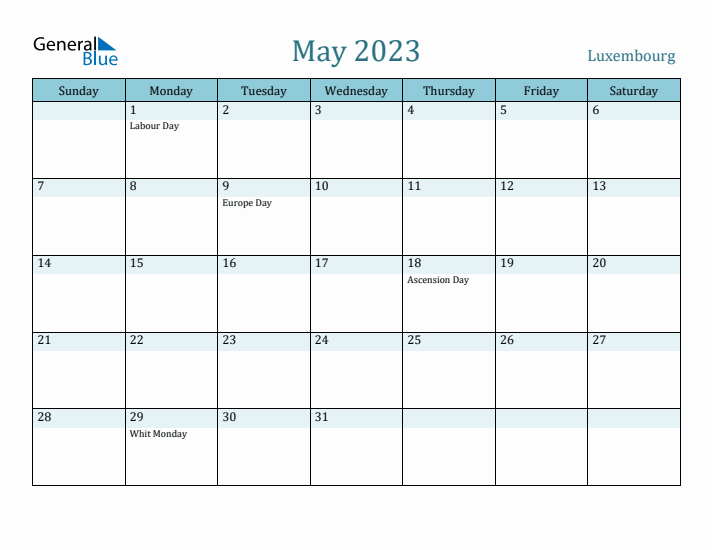 May 2023 Calendar with Holidays