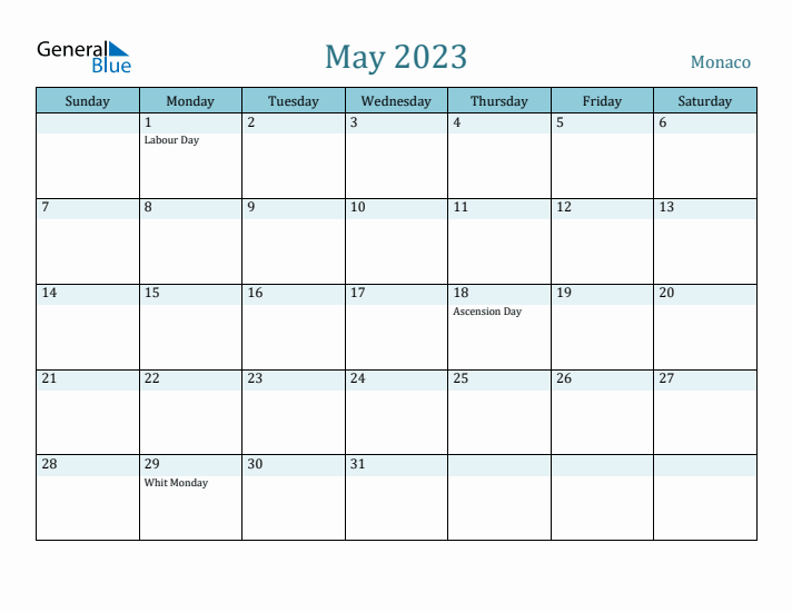 May 2023 Calendar with Holidays