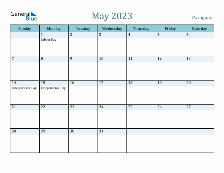 May 2023 Calendar with Holidays