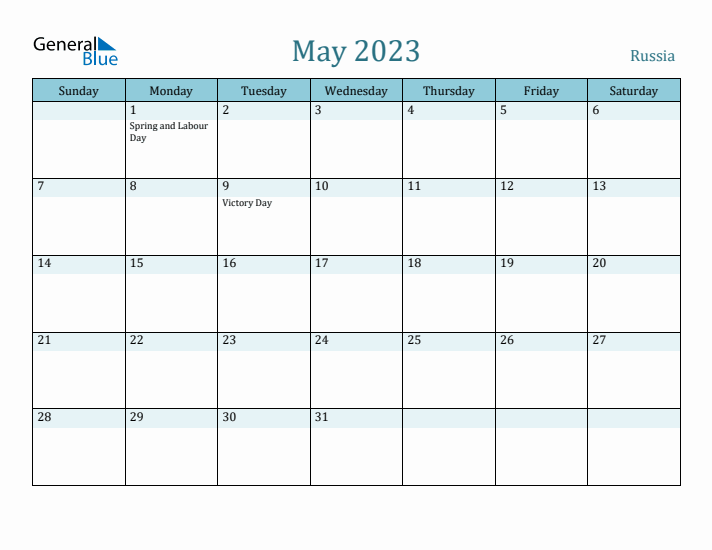 May 2023 Calendar with Holidays