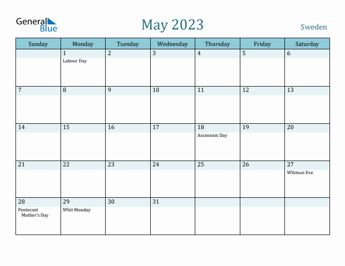 May 2023 Calendar with Holidays