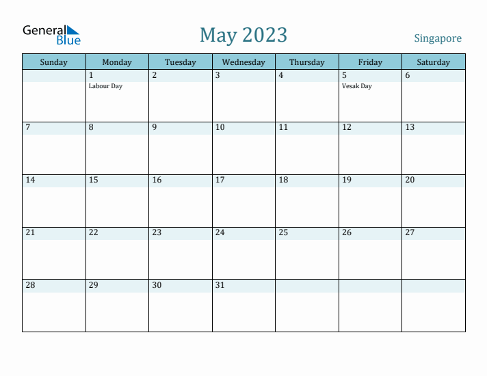 May 2023 Calendar with Holidays