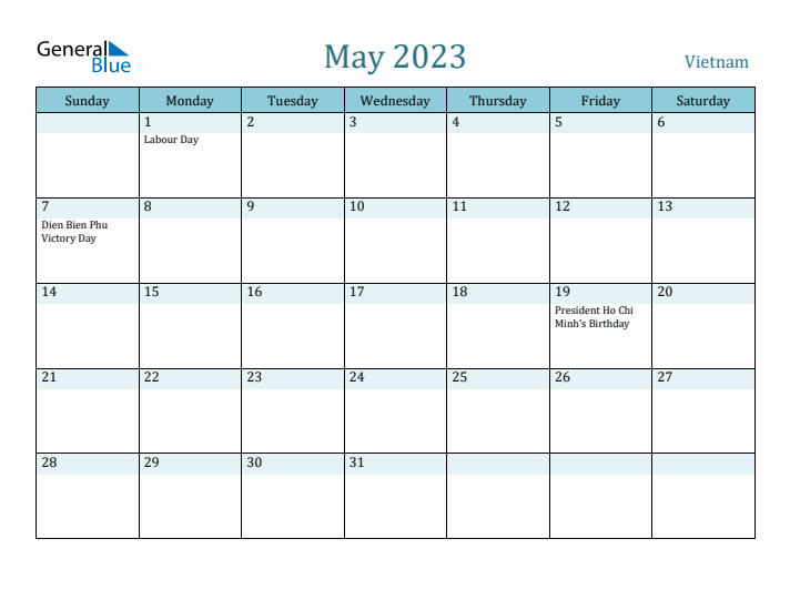 May 2023 Calendar with Holidays