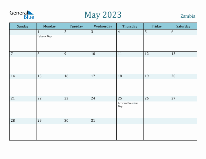 May 2023 Calendar with Holidays