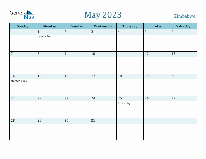 May 2023 Calendar with Holidays