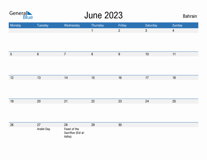 Fillable June 2023 Calendar