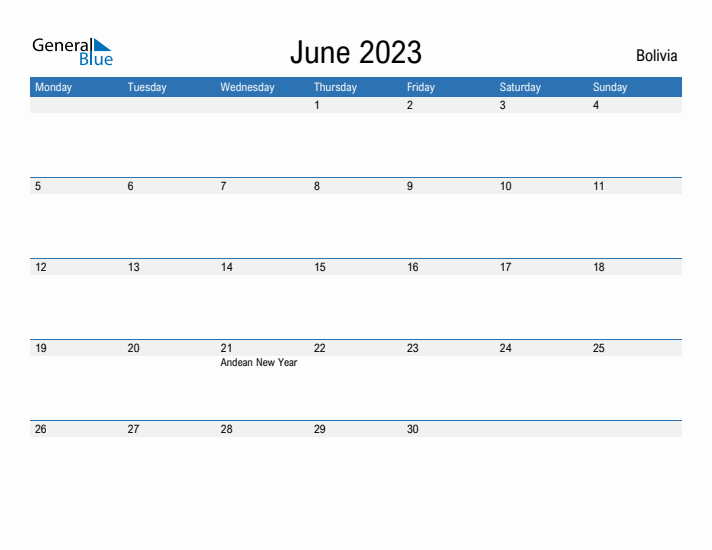 Fillable June 2023 Calendar