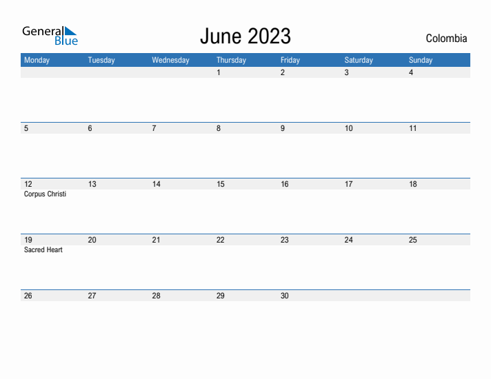 Fillable June 2023 Calendar