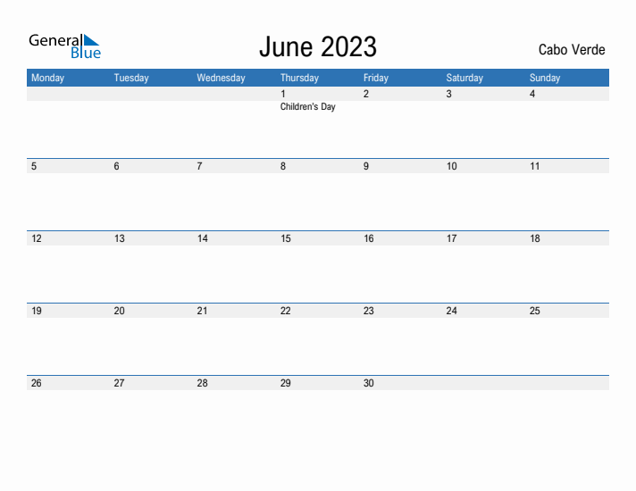 Fillable June 2023 Calendar