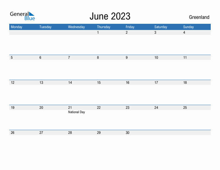 Fillable June 2023 Calendar