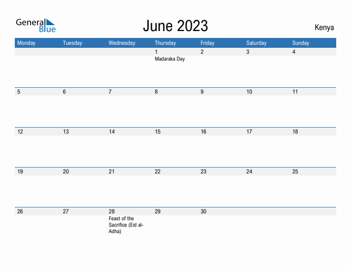 Fillable June 2023 Calendar