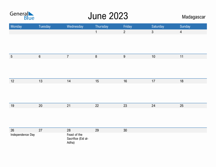 Fillable June 2023 Calendar