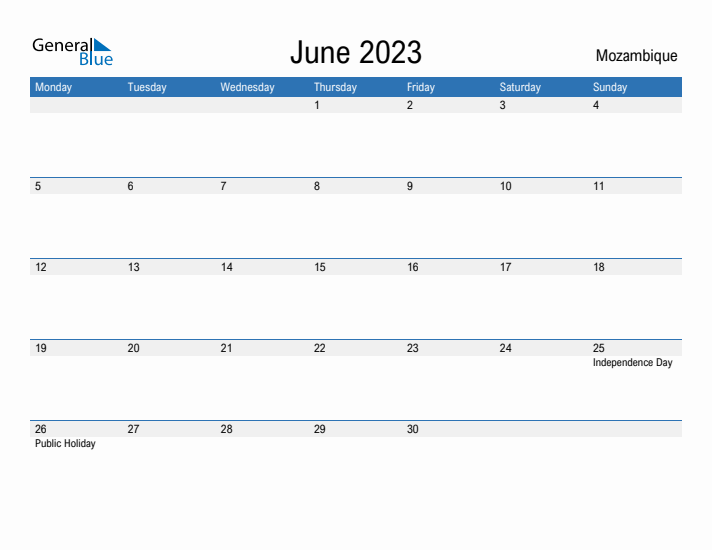 Fillable June 2023 Calendar