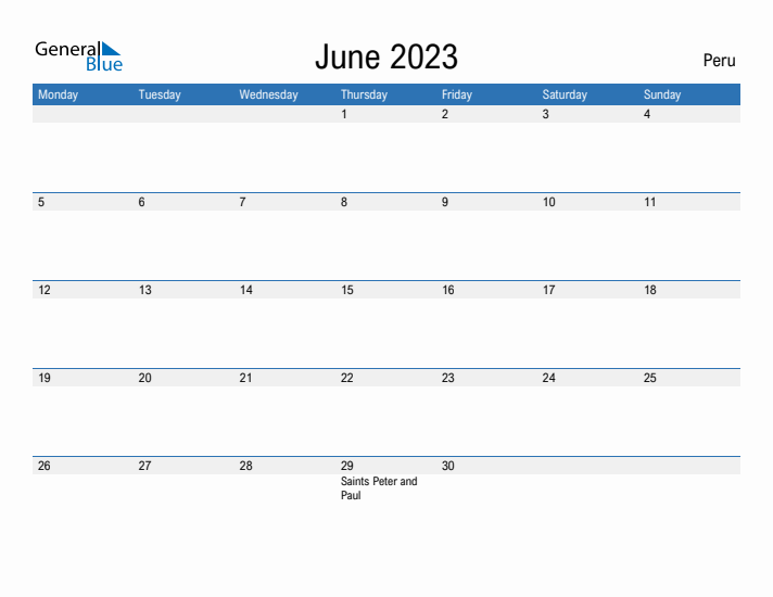 Fillable June 2023 Calendar