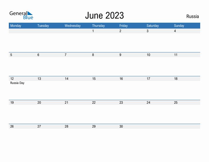 Fillable June 2023 Calendar