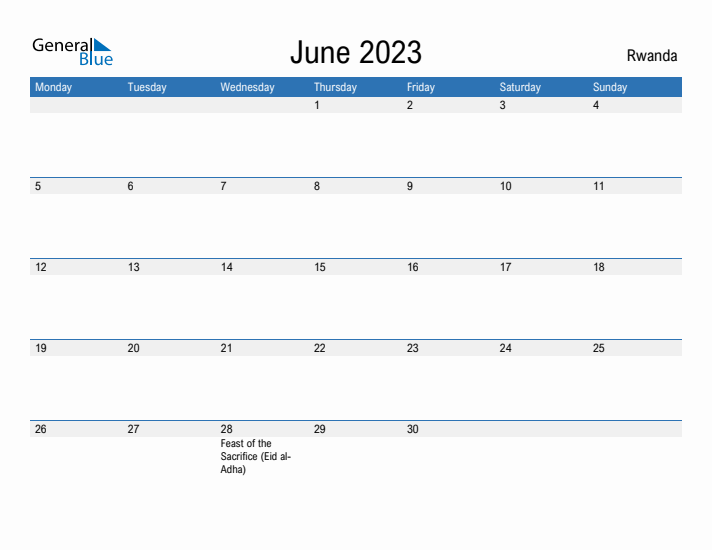 Fillable June 2023 Calendar